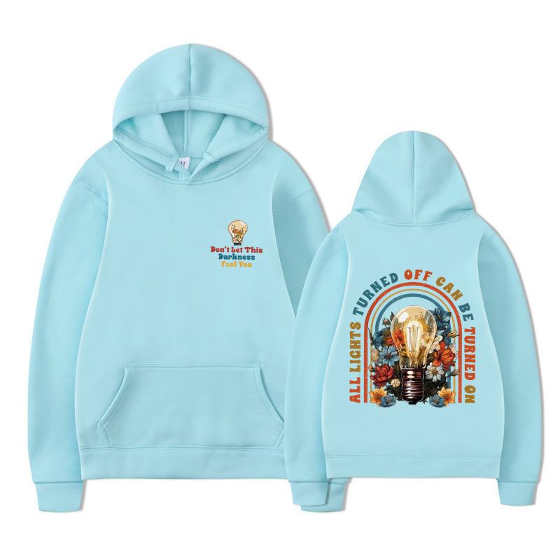 Spot Don't Let This Darkness Fool You Printed Hoodie Large Size Loose Guard