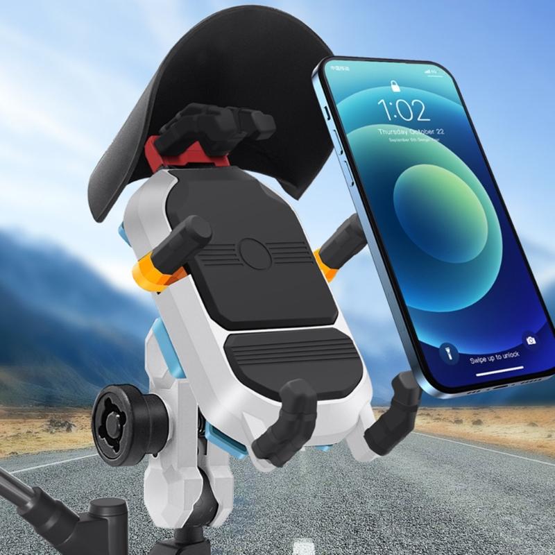 Motorbike Six-Claw Phone Holder Anti-Slip Shock Absorption Mount Guard Against Theft Smartphone Stand Navigation Bracket