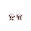 Garnet Butterfly Earrings: 925 Sterling Silver Dangle Earrings