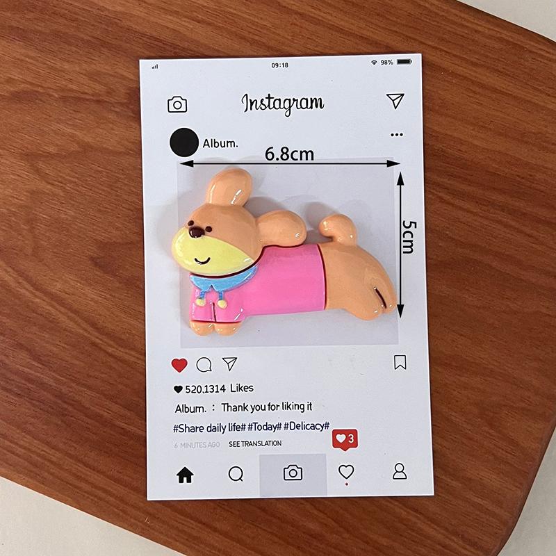 

Creative Animal Puppy Refrigerator 3D Stereo Stickers Magnetic Stickers Refrigerator Decoration