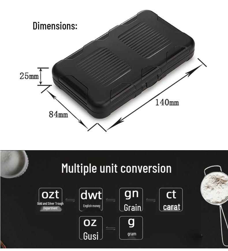 High-Precision Electronic Jewelry Scale - Pocket-Sized Tool for Gold & Carat Measurement