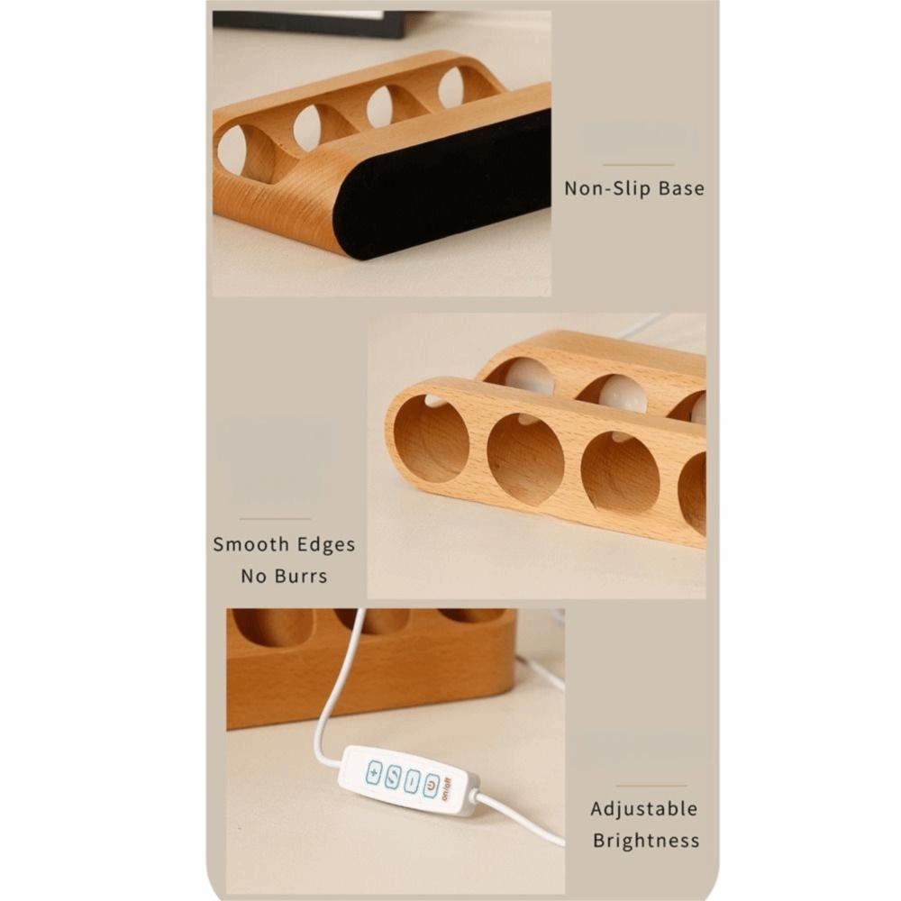 With Wood Stand Plant Propagation Station 3 Color Light Adjustable Transparent Propagation Tube Flower Arrangement 4 Tube Vases