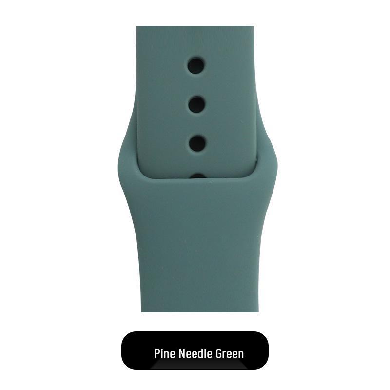 Apple Classic Solid Silicone Strap for iWatch 9/Ultra – Durable Solid Color Band