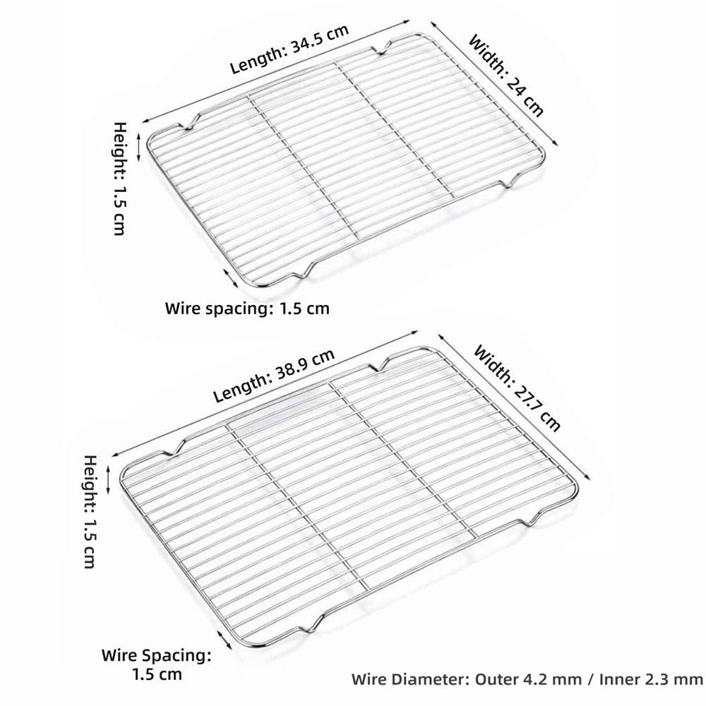 Stainless Steel Cooling Rack Dense Wires Grill Rack New Barbecue Cooking Mesh Shelf  Baking