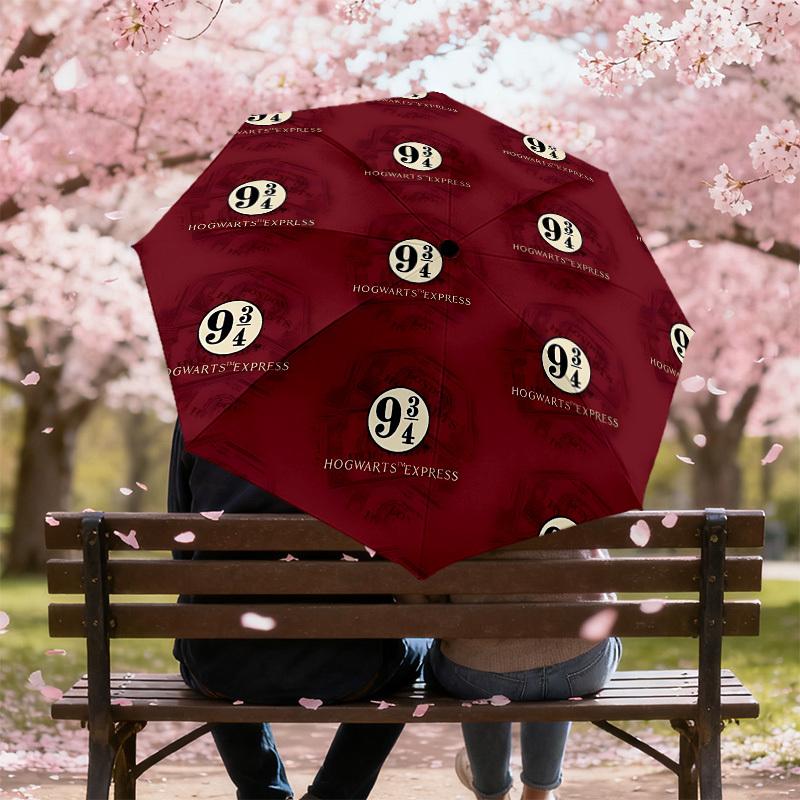 1PC Warner Hogwarts Express 9 3/4 Platform Umbrella-8-Rib Reinforced, Automatic Open, Lightweight & Durable-A64