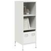 VidaXL Highboard White 35x39x103.5 Cm Steel, Bookcase, Modern Bookcase, Bookshelf, Shelf and 851381