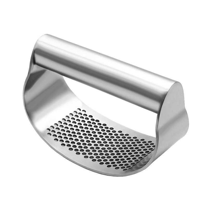 

Stainless Steel Garlic Press & Mincer - Manual Black Crusher Tool