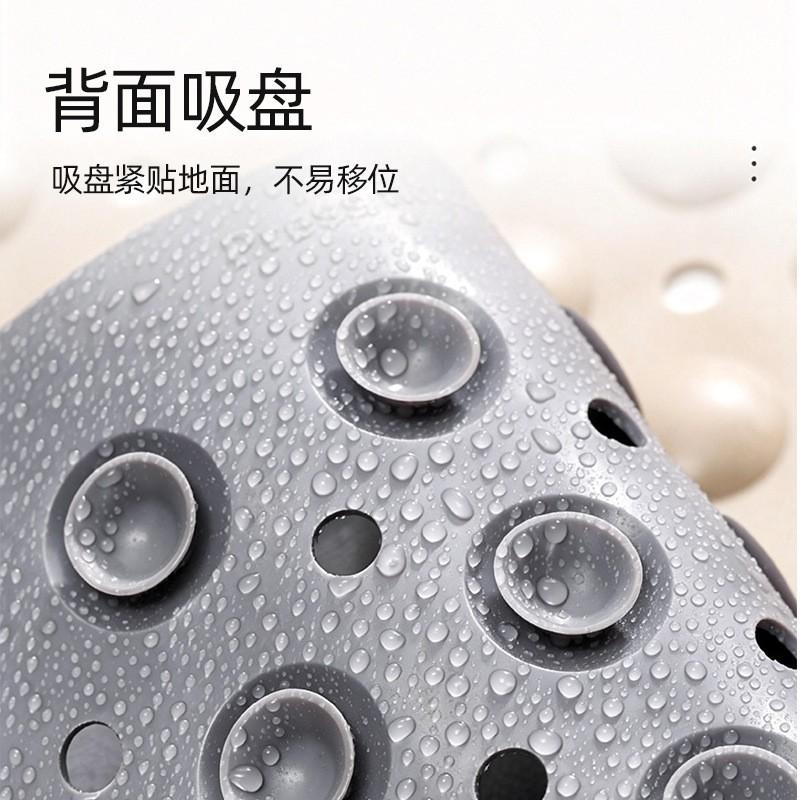 Non-Slip Bath Mat With Strong Suction Cups Shower Floor Bathroom Safety TPE Massage Foot Pad Modern Rectangle
