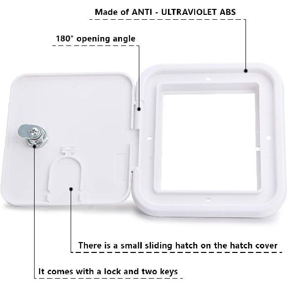 LCGP RV Access Door Electrical Cord Trailer Power Cord Cable Hatch Camper Hose Storage Door Compartment