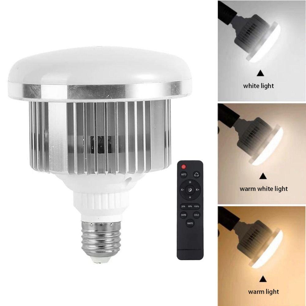 85W 110~220V LED Light Bulb With Remote Control 3000K-6500K Photography Lamp Bulb Warm/White/Warm White Light E27 Mount