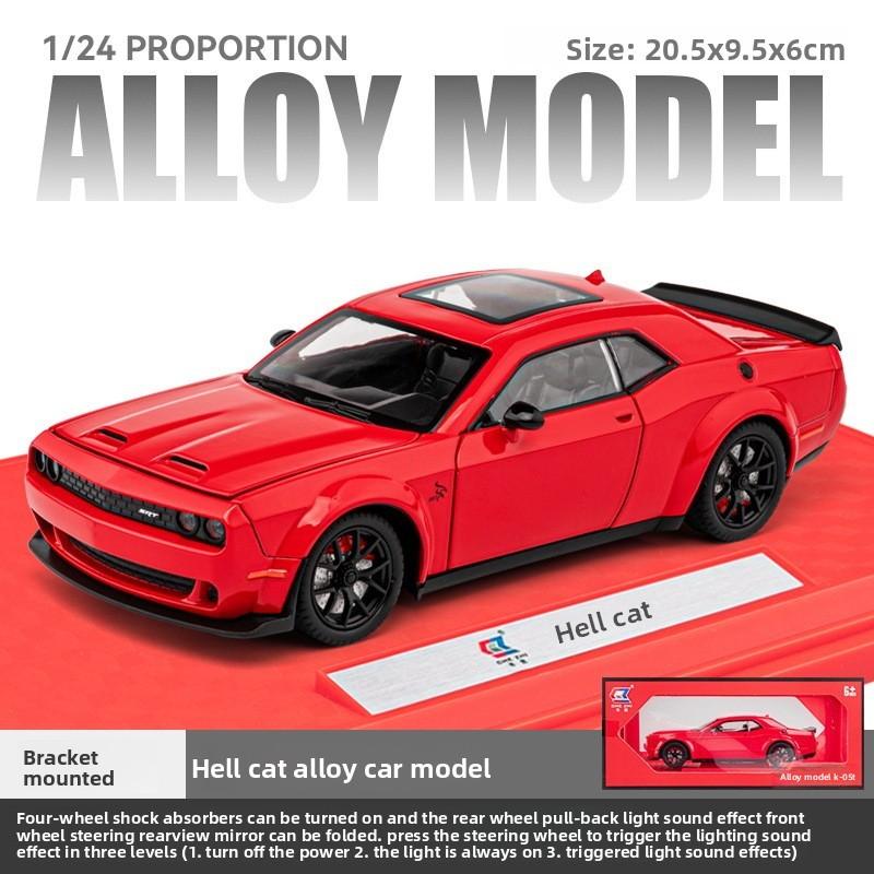 Challenger Simulation Alloy Srt Hellcat Sports Car Model Toy Display For
