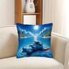Stitch On a Tropical Float - Hawaiian Style Pillow Cover Sofa Cushion Cover, Bedroom Room Home Decoration