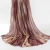 Retro Gradient Pleated Stripe Cotton Headscarf - Women's Large Ethnic Wrap