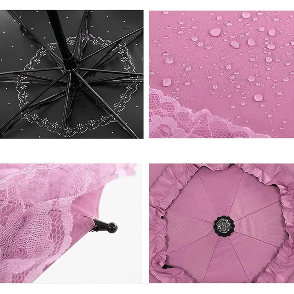 Vintage Lace Sunshade, Gothic Lolita Umbrella, UV Sunscreen, Witch Role-playing, Photography Props, Party Decoration, Folding Umbrella