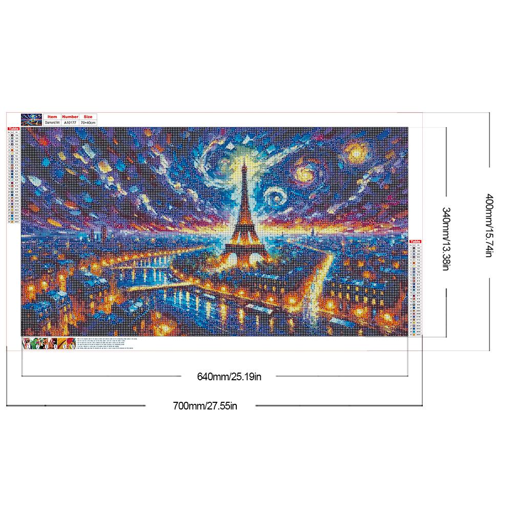 5D DIY Vollrundbohrer Diamantmalerei Eiffelturm Set Heimdeko Kunst Handwerk
