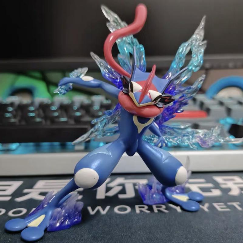 12cm Figurki Lalki Pokemon Anime Greninja Ewolucja Wersja Asha Ketchuma Model Żaby Ninja Dekoracja Statuetka Kolekcjonerska Zabawki dla Dzieci
