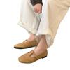 Retro flat-soled T-buckle single shoes New small leather shoes British style engraved Mary Jane shoes