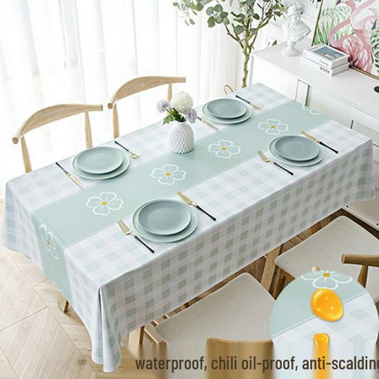 

Водонепроницаемая, маслостойкая, моющаяся ПВХ скатерть в скандинавском стиле для обедов, кемпинга, проживания в семье и ресторанов. 120x170cm Edge