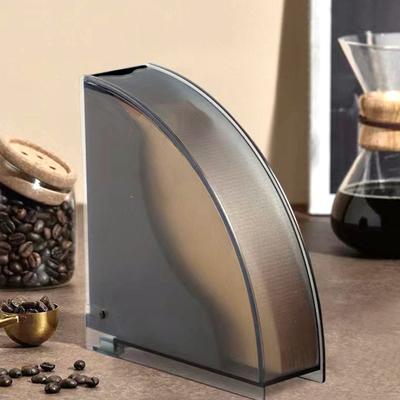 Aufbewahrungsbox für Kaffeefilterpapier mit staubdichter Abdeckung, Acryl-Filterpapierregal für Modell V01, vertikales Design, Organizer für das Home-Office-Café