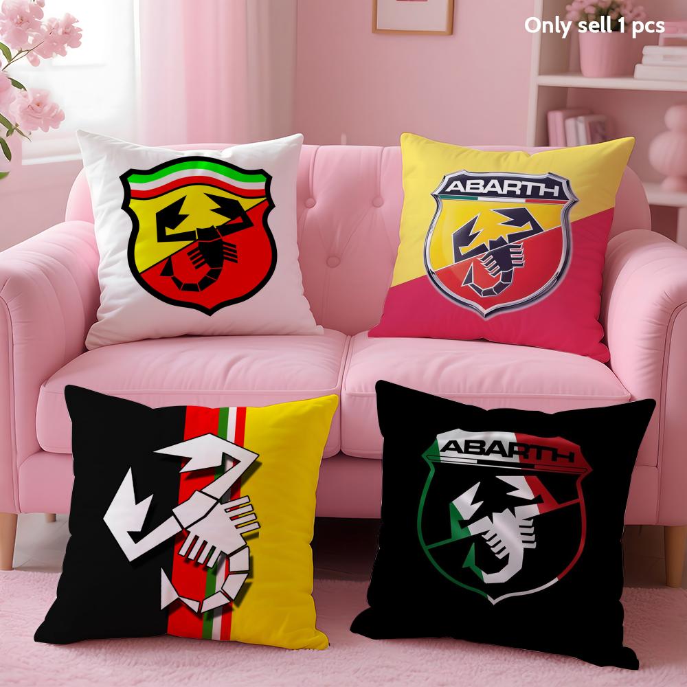 A-Abarth Scorpion Cushion Cover Soft Short Plush Double-Sided Printing Home Decor Machine Washable Pillow Case Gift