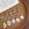 Cute Sheep Keychain For Women Cartoon Couple Bag Charm Students Backpack Pendant Kawaii Children Gift Accessories
