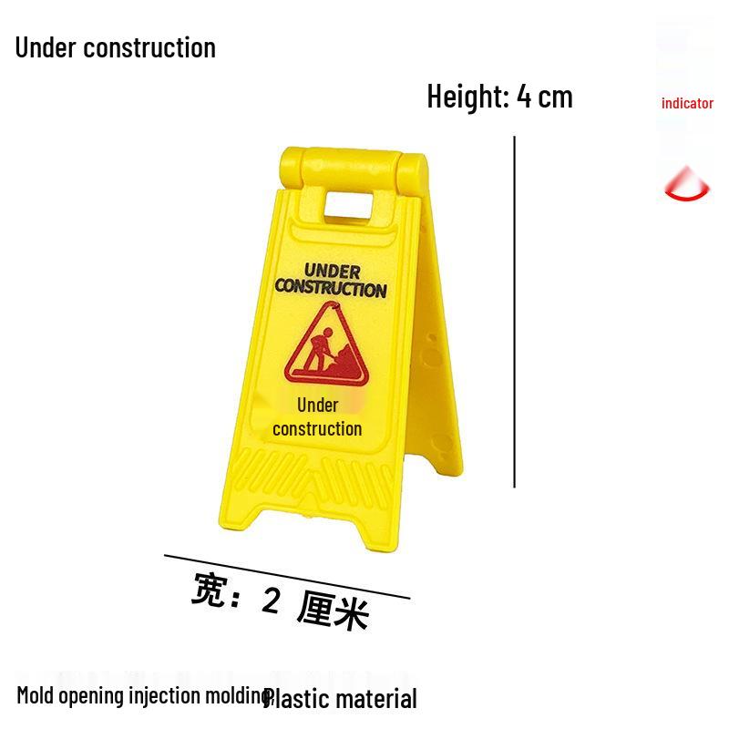 Speed Bump & Traffic Scene Model Toys: Cars, Cones, Signs, Lights, Plates