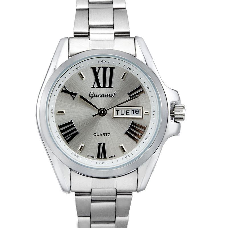 GUCAMEL New Steel Belt Women's Watch Fashion Casual Women's Quartz Watch Calendar Quartz Women's Watch