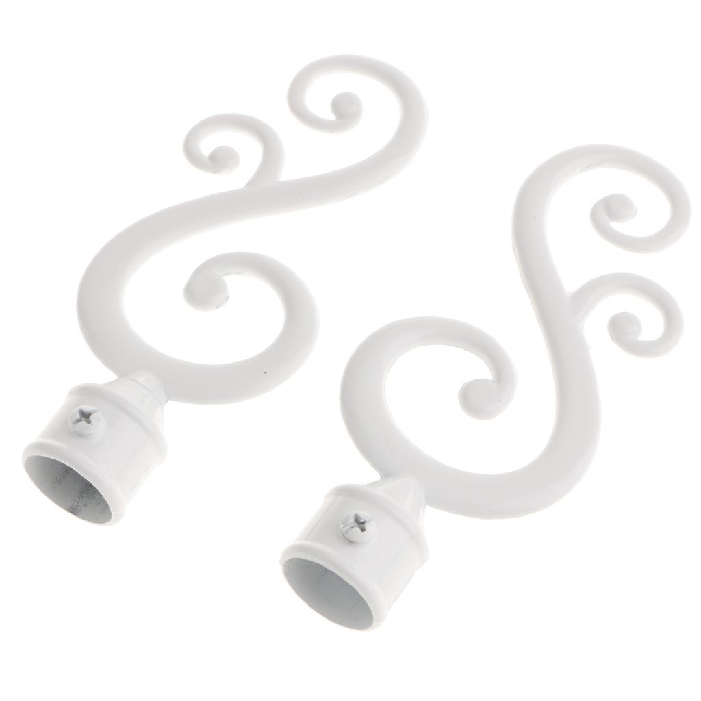 Curtain Recess Brackets Drapery Pole Ornament For 22mm Poles