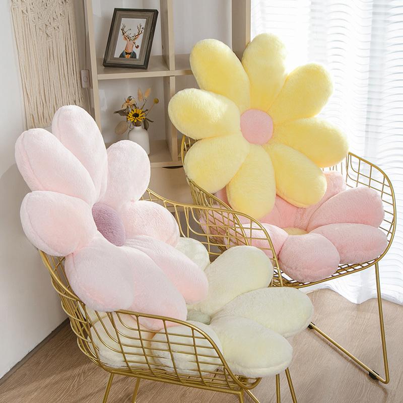 60/80cm Soft Flower Seat Cushion For Chair Floor Girly Home Decor Decorative Pillow For Sofa Hug Plush Toy Gifts Children Girl