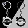 3D Metal Car Badge Keychain Zinc Alloy Keyrings Auto Accessories for Volvo R Design T6 AWD C30 C40 C50 C70 S40 S60 S70 S80 S90 V40