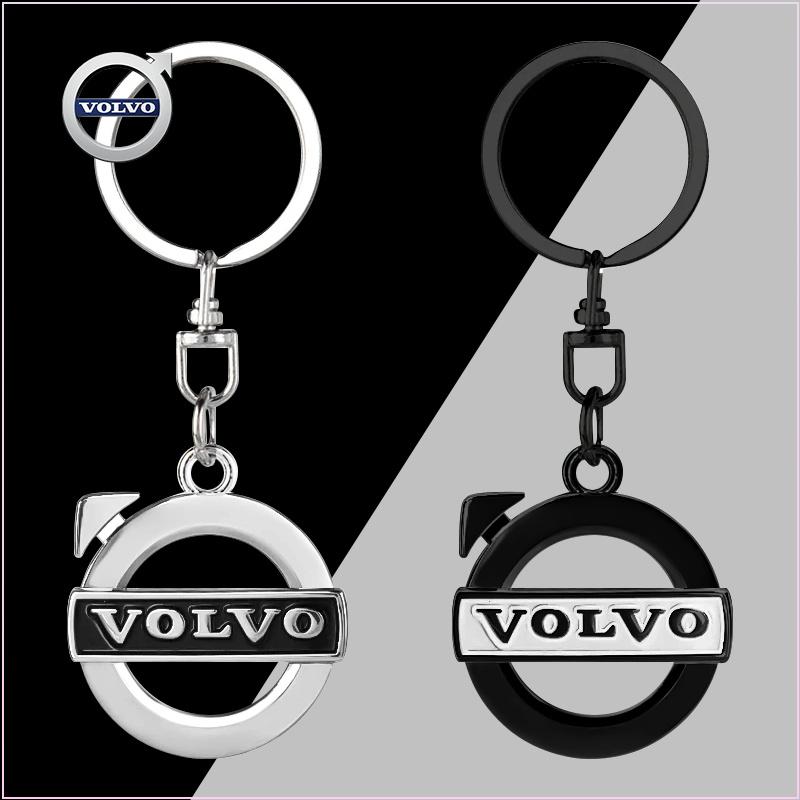 3D Metal Car Badge Keychain Zinc Alloy Keyrings Auto Accessories for Volvo R Design T6 AWD C30 C40 C50 C70 S40 S60 S70 S80 S90 V40