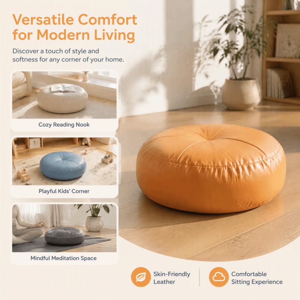 Non-Slip Tatami Mat Leather Futon Tech Fabric Floor Footstool  Bay Window