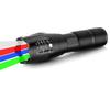 LED Flashlight with 4 Colors and Powerful 1200 Tactical Flashlight for Outdoor Animal Night and Night Waterproof Not Ultra-Bright (Red, Green, White,