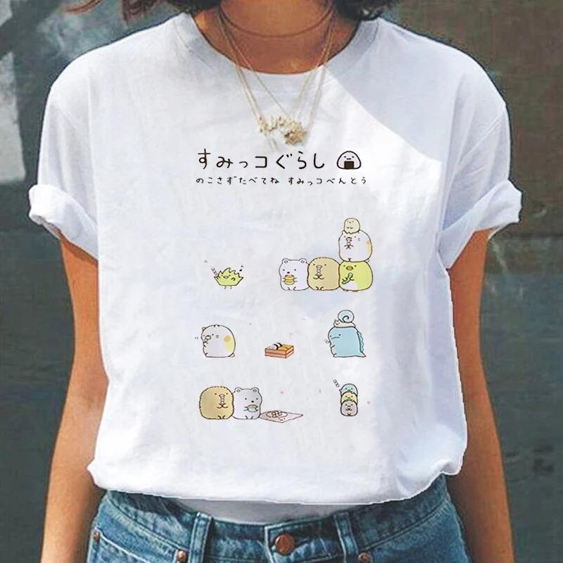 Cartoon Cute Japanesestyle Fashion Women TShirts Harajuku Kawaii Clothes Short Sleeve Summer Tees Casual FeUnisex Tops ONeck
