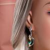 Elegant Mermaid Design earrings created pear 5*7mm emerald Nano 925 sterling silver jewelry for women proposal and banquet gift