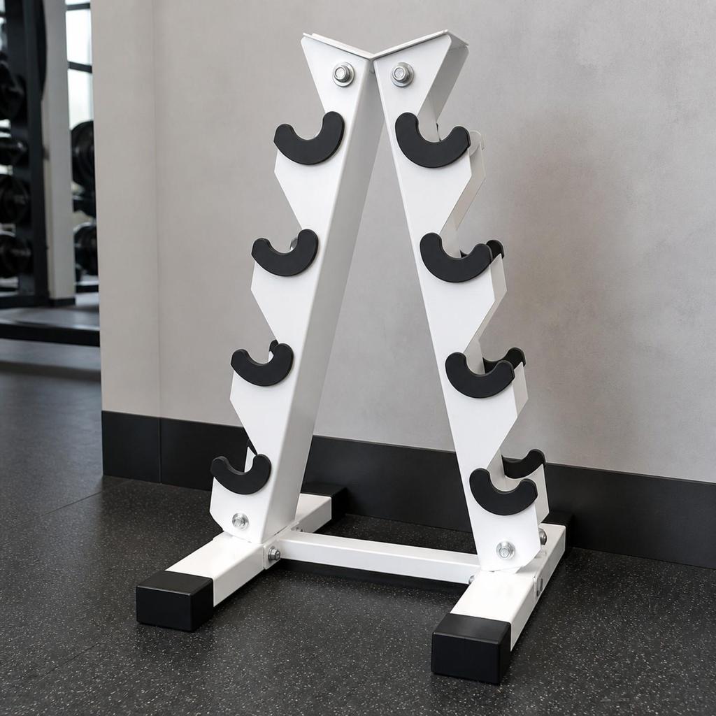 Inverted-V Dumbbell Storage Rack Stable Heavy-Duty