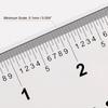 2Pcs White Film Flexible Ruler 4 Inch 0.1mm Scale PET Plastic Folding Straight Ruler Calibration Soft Measuring Tool for Factory, Transparent