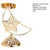 Eid Ramadan Moon Shape Candle Holder Rustproof Corrosion Resistant Candlestick Holder Ramadan Centerpiece Decoration
