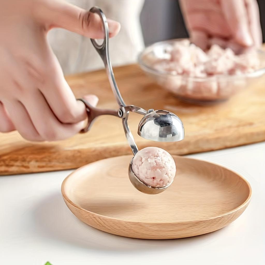 1pc, Non-Stick Meatball Maker, Stainless Steel Meatball Scoop with Long Handle - Ideal for Restaurants, Kitchenware & Tableware