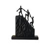3D Printed Climbing Together Statue, Modern Minimalist Abstract Climbing Sculpture, Matte Black Desk Art Statue, for Desktop Office Decor