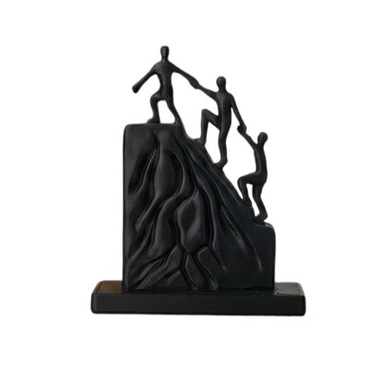 3D Printed Climbing Together Minimalist Abstract Statue Modern Climbing
