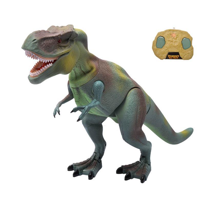 

Електричні динозаври RC іграшка динозавр моделювання тварин модель іграшки з ходьбою світловий звук зелений