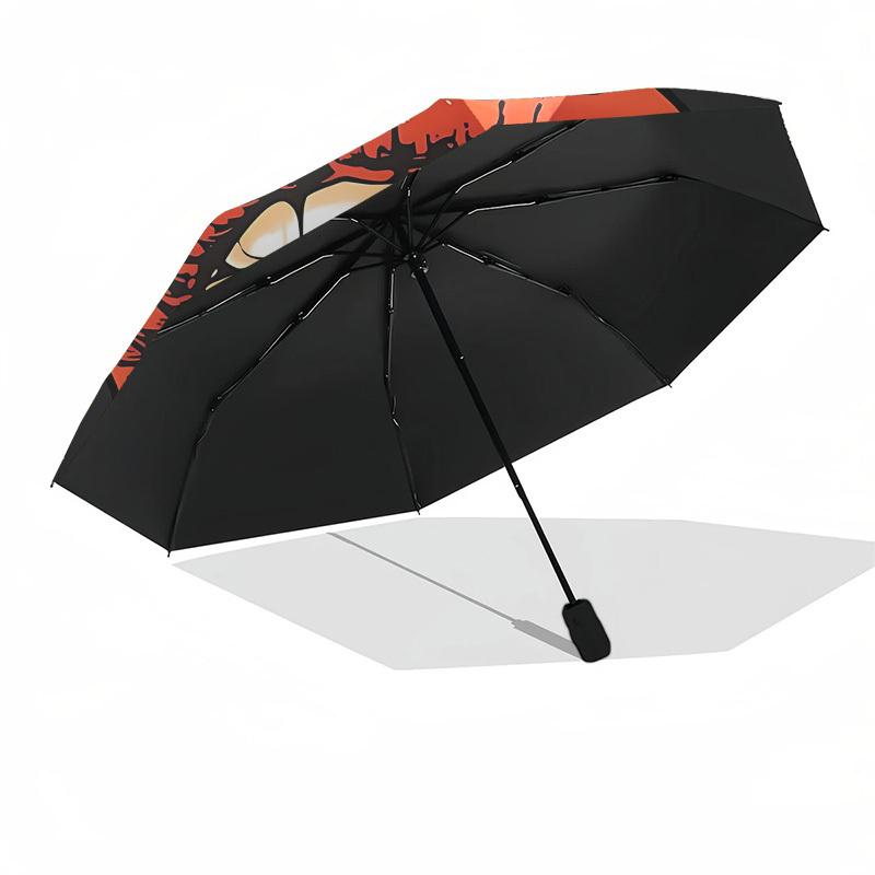1PC Lips Eight Ball Automatic Folding Umbrella - Compact 8-Rib Design, Durable Plastic & Iron, Lightweight for Outdoor Daily Use, Festive Gift042