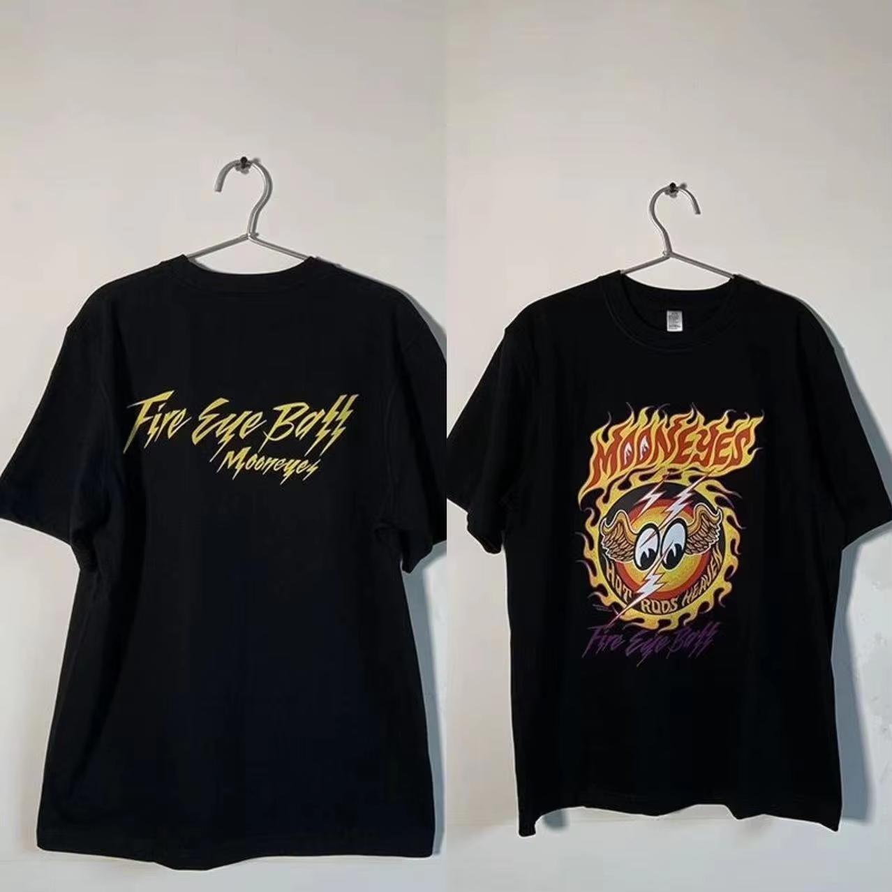 

Same MOONEYES Trendy Brand Niche Motorcycle Skateboard T-shirt Japanese Retro Japanese Trend Chopper Out of Print Limitededition 4XL