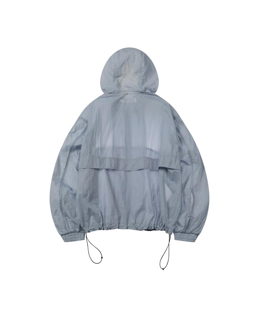 Coupe-vent à capuche transparente Secondmono [Bleu ciel]_Sejk010Bleu ciel