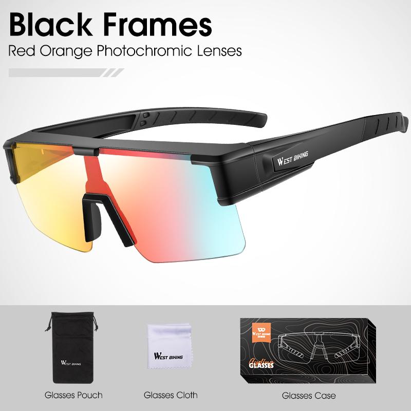 Photochromic Cycling Glasses Fit Over Myopic Sunglasses UV 400 Polarized Fishing Bike Goggles Cool Aesthetic Eyewear