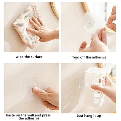 Hair Tool Organizer Wall Mounted Brushes Holder Use Punch Free Multifunctional Organizer Rack Morden Bathroom Shelves