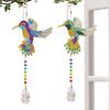 5D Crystal Art Suncatchers Kit 5D Crystal Wind Chimes Art Kit Double Sided DIY Crafts Decor For Chandelier Window Car And