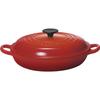 Le Creuset Cast Iron Enamel Pot Buffet Casserole 26 Cm Cherry Red Gas IH Oven Dishwasher Compatible