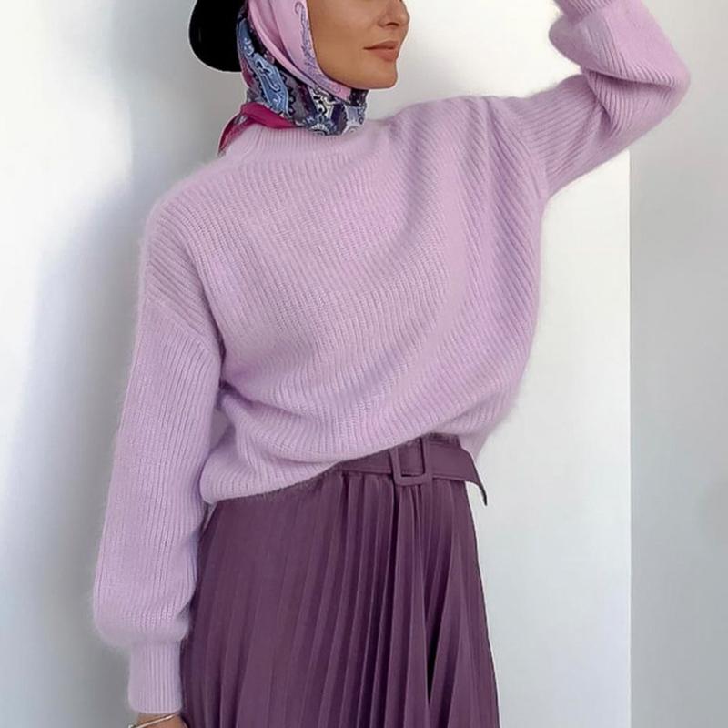 Hirsionsan Weiche Warme V-ausschnitt Pullover Frauen Elegante Candy Farbe Gestrickte Weibliche Pullover Lose Kaschmir Grundlegende Strickwaren Pullover